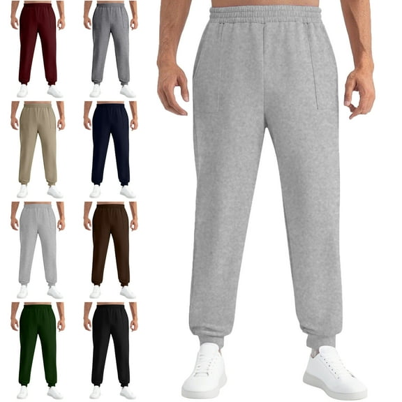 Lenago Sweatpants Plus Size Women,Unisex,Men with Pockets Stretch Ankle Pants Men's Pants Solid Color Drawstring Elastic Waist Pocket Pocket Pants Casual Outdoor Running Jogger Pants,Size S-3XL