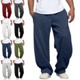 thumbnail image 1 of Lenago Sweatpants Plus Size Women,Unisex,Men with Pockets Stretch Ankle Pants Men's Pants Solid Color Drawstring Elastic Waist Pocket Pocket Pants Casual Outdoor Running Jogger Pants,Size S-2XL, 1 of 8