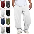 thumbnail image 1 of Lenago Sweatpants Plus Size Women,Unisex,Men with Pockets Stretch Ankle Pants Men's Pants Solid Color Drawstring Elastic Waist Pocket Pocket Pants Casual Outdoor Running Jogger Pants,Size S-2XL, 1 of 8