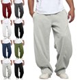 thumbnail image 1 of Lenago Sweatpants Plus Size Women,Unisex,Men with Pockets Stretch Ankle Pants Men's Pants Solid Color Drawstring Elastic Waist Pocket Pocket Pants Casual Outdoor Running Jogger Pants,Size S-2XL, 1 of 8