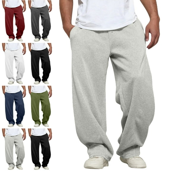 Lenago Sweatpants Plus Size Women,Unisex,Men with Pockets Stretch Ankle Pants Men's Pants Solid Color Drawstring Elastic Waist Pocket Pocket Pants Casual Outdoor Running Jogger Pants,Size S-2XL