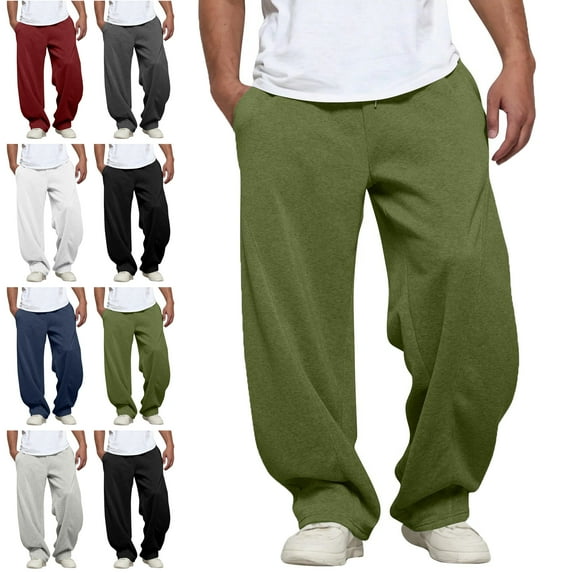 Lenago Sweatpants Plus Size Women,Unisex,Men with Pockets Stretch Ankle Pants Men's Pants Solid Color Drawstring Elastic Waist Pocket Pocket Pants Casual Outdoor Running Jogger Pants,Size S-2XL