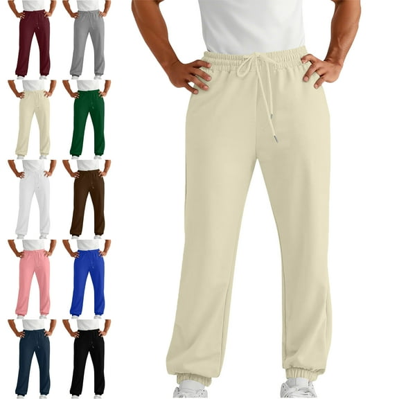 Lenago Sweatpants Plus Size Women,Unisex,Men's Pants Sport With Pocket Elastic Waist Drawstring Solid Color Outdoor Running Jogger Pants Workout Casual Sweatpants for Men,Size S-3XL