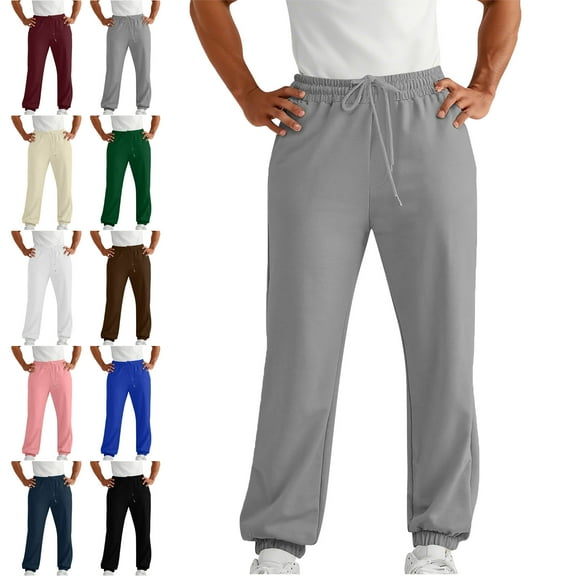 Lenago Sweatpants Plus Size Women,Unisex,Men's Pants Sport With Pocket Elastic Waist Drawstring Solid Color Outdoor Running Jogger Pants Workout Casual Sweatpants for Men,Size S-3XL