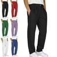thumbnail image 1 of Lenago Sweatpants Plus Size for Women,Unisex,Mens Pants with Pockets Solid Color Elastic Waist Drawstring Workout Straight Leg Pants Outdoor Sports Pants Metrosexual Pants,Size S-3XL, 1 of 7