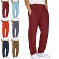 thumbnail image 1 of Lenago Sweatpants Plus Size for Women,Unisex,Mens Pants with Pockets Solid Color Elastic Waist Drawstring Workout Straight Leg Pants Outdoor Sports Pants Metrosexual Pants,Size S-3XL, 1 of 1
