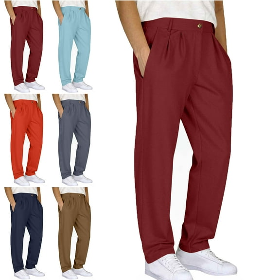 Lenago Sweatpants Plus Size for Women,Unisex,Mens Pants with Pockets Solid Color Elastic Waist Drawstring Workout Straight Leg Pants Outdoor Sports Pants Metrosexual Pants,Size S-3XL
