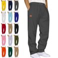 thumbnail image 1 of Lenago Sweatpants Plus Size for Women,Unisex,Mens Pants with Pockets Solid Color Elastic Waist Drawstring Workout Straight Leg Pants Outdoor Sports Pants Metrosexual Pants,Size S-3XL, 1 of 5