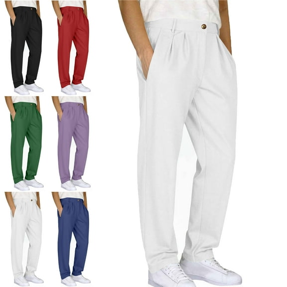 Lenago Sweatpants Plus Size for Women,Unisex,Mens Pants with Pockets Solid Color Elastic Waist Drawstring Workout Straight Leg Pants Outdoor Sports Pants Metrosexual Pants,Size S-3XL