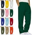 thumbnail image 1 of Lenago Sweatpants Plus Size for Women,Unisex,Mens Pants with Pockets Solid Color Elastic Waist Drawstring Workout Straight Leg Pants Outdoor Sports Pants Metrosexual Pants,Size S-3XL, 1 of 5