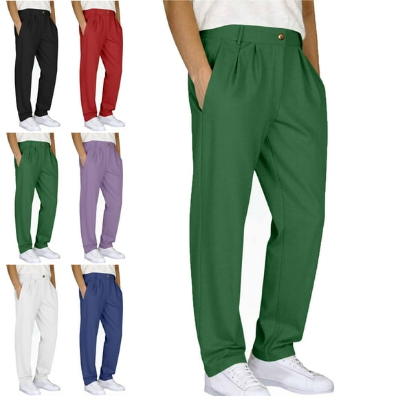 Lenago Sweatpants Plus Size for Women,Unisex,Mens Pants with Pockets Solid Color Elastic Waist Drawstring Workout Straight Leg Pants Outdoor Sports Pants Metrosexual Pants,Size S-3XL