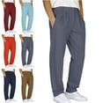 thumbnail image 1 of Lenago Sweatpants Plus Size for Women,Unisex,Mens Pants with Pockets Solid Color Elastic Waist Drawstring Workout Straight Leg Pants Outdoor Sports Pants Metrosexual Pants,Size S-3XL, 1 of 7