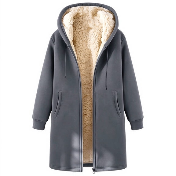 ZKCCNUK Sweatshirts for Men Plus Size Winter Long Sleeved Cardigan Pockets Warm Plush Hooded Jacket Fleece Sweater Coat Coat for Men