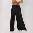 thumbnail image 1 of Lenago Wide Leg Pants Woman High Waisted Flowy Pull On Pleated Dressy Casual Ankle Cropped Palazzo Pants Baggy Culottes, 1 of 7