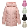 thumbnail image 1 of Lenago Winter Clothing for Women Casual Colored Long-Sleeved Hooded Jacket Lightweight Puffer Jacket(Pink XL), 1 of 6