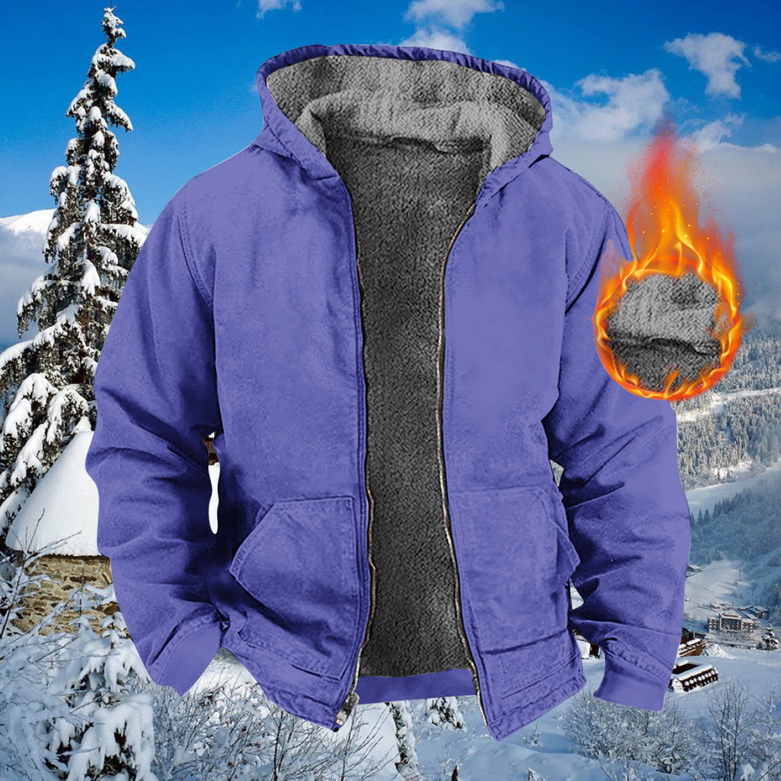 Men's Full Size Hooded Padded Winter Coat Plus Size main image 0