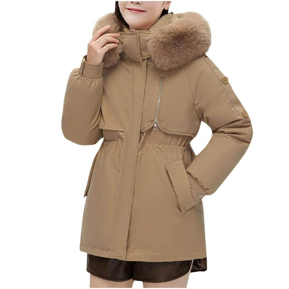 Lenago Winter Quilted Coat For Women Full Coverage Quilted Jackets With Long Sleeves Zipped Up Solid Color Winter Fashion Outdoors Clothing Casual Daily Essential Outerwear Coats