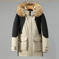 thumbnail image 1 of Lenago Winter Quilted Jackets For Men Warm Parka Jacket With Faux Fur Fleece Lining Thermal Winter Fashion Outerwear Joint Color Men'S Overcoat Quilted Thicken Puffer Jacket, 1 of 9