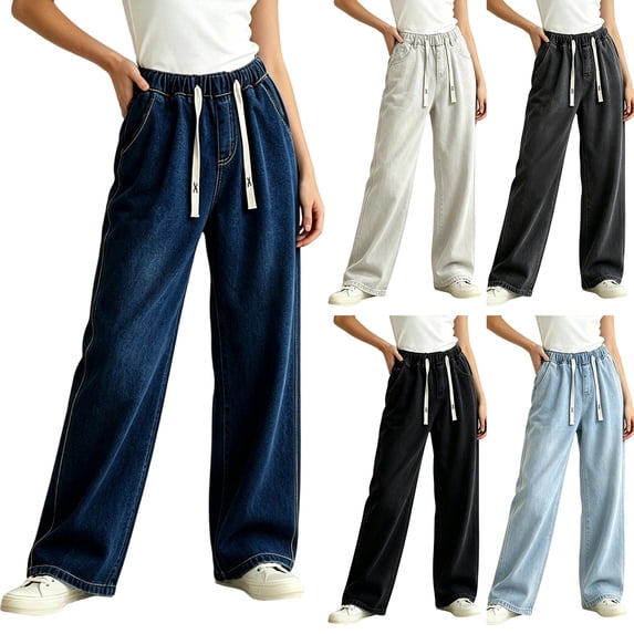 Lenago Women Fall And Winter Hollowed-Out Solid Color Straight Cut High ...
