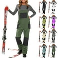 thumbnail image 1 of Women Fashion Casual Thick Bib Snow Pants Snowboard Skisuit Outdoor Sports Zipper Ski Suit Women's Snow Ski Overalls Windproof Insulated Romper Snowpants, 1 of 9