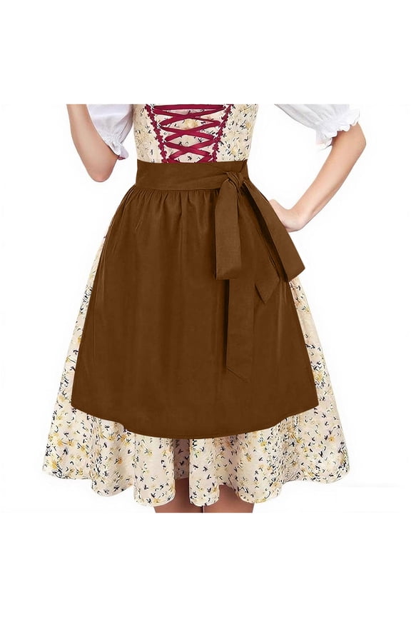 Women Party Dresses 2025 Oktoberfest Costumes Multiple Color Schemes Square Collar Short Sleeves Dirndl Dresses German Dresses For Festival Bavarian Costume Beer Carnival