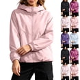 thumbnail image 1 of Lenago Women Relaxed Fit Wind Resistant Hooded Jacket Long Sleeve for Spring Fall Daily Commute Work Outdoor Activities Multiple Colors, 1 of 10