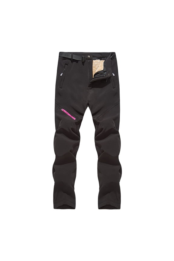 Lenago Women Removable Outdoor Assault Pants Fleece Thickened Soft Shell Ski Pants