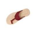 thumbnail image 1 of Lenago Women Sandals Casual Summer Solid Color Peep Toe Flops Stylish Flat Slippers 37, 1 of 9