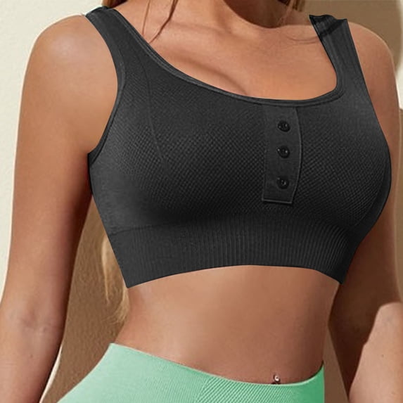 Lenago Women's Athletic Bras Sport Bra Lightweight Breathable Wirefree Bras Adjustable Straps Comfortable Padded Bras Training Gym Weight Lifting Cycling
