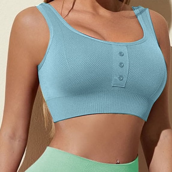 Lenago Women's Athletic Bras Sport Bra Lightweight Breathable Wirefree Bras Adjustable Straps Comfortable Padded Bras Training Gym Weight Lifting Cycling