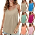 thumbnail image 1 of Lenago Women's Camisole Spaghetti Strap Top Basic Tank Top Women's Casual Sleeveless Cami Summer Going Out Strappy Tank Plus Size Available, 1 of 7