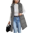 thumbnail image 1 of Lenago Women's Coat Casual Denim Jacket, Long Sleeve Button Down Coat Winter Warm Solid Color Side Pocket Hooded Button zipper long style Jacket Coat, 1 of 7