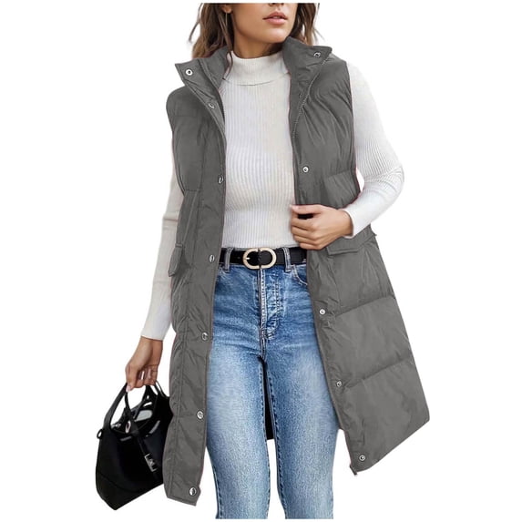 Lenago Women's Coat Casual Denim Jacket, Long Sleeve Button Down Coat Winter Warm Solid Color Side Pocket Hooded Button zipper long style Jacket Coat