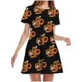 thumbnail image 1 of Lenago Women's Crewneck Short Sleeve Standard-Fit Midi T - Shirt Dress, 1 of 4