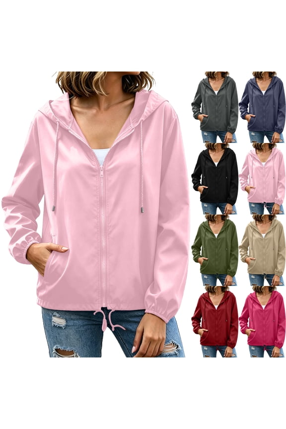 Women's Cycling Waterproof Breathable Windbreaker Packable Running Jacket
