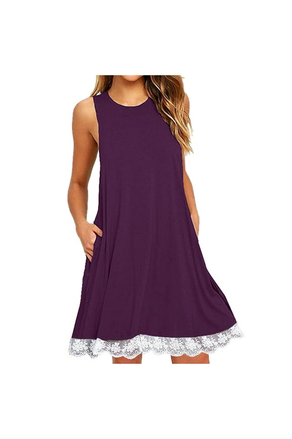 Women's Dresses Casual Print Crew-neck Fashion Pleated Dress Beach Party Dresses S-5XL