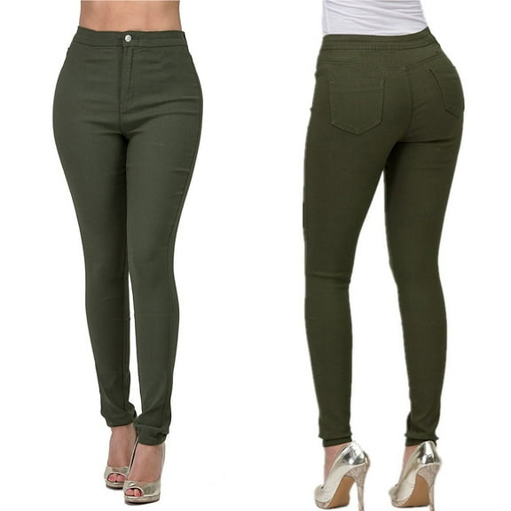 Lenago Women's High Rise Stretchy Jeans Casual Pants Elastic Denim Pants Outdoor Casual Trousers