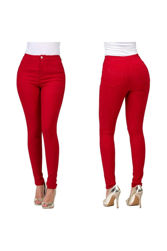 Lenago Women's High Rise Stretchy Jeans Casual Pants Elastic Denim Pants Outdoor Casual Trousers