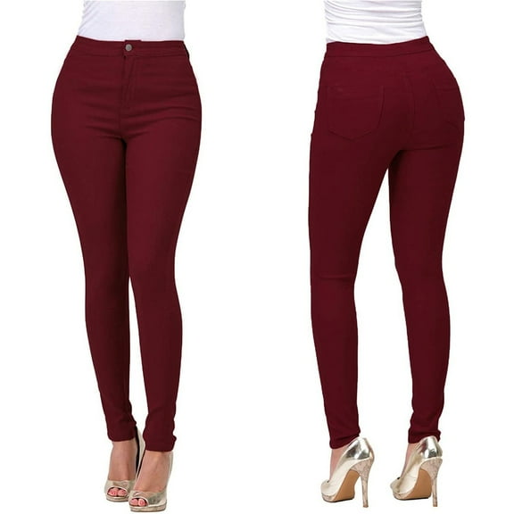 Lenago Women's High Rise Stretchy Jeans Casual Pants Elastic Denim Pants Outdoor Casual Trousers