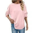 thumbnail image 1 of Lenago Women's Oversized Sweatshirts Solid Color Long Sleeved Pullover Loose Crew Neck Tops Sweatshirt Fall Outfits Winter Clothes, 1 of 6