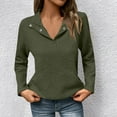 thumbnail image 1 of Lenago Women's Sweatshirt with Long Sleeves Low V-neck Solid Color Shirts for Ladies Tummy Control Close Fitting Pullover Hoodies Daily Comfortabel Essentials, 1 of 9