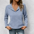 thumbnail image 1 of Lenago Women's Sweatshirt with Long Sleeves Low V-neck Solid Color Shirts for Ladies Tummy Control Close Fitting Pullover Hoodies Daily Comfortabel Essentials, 1 of 5