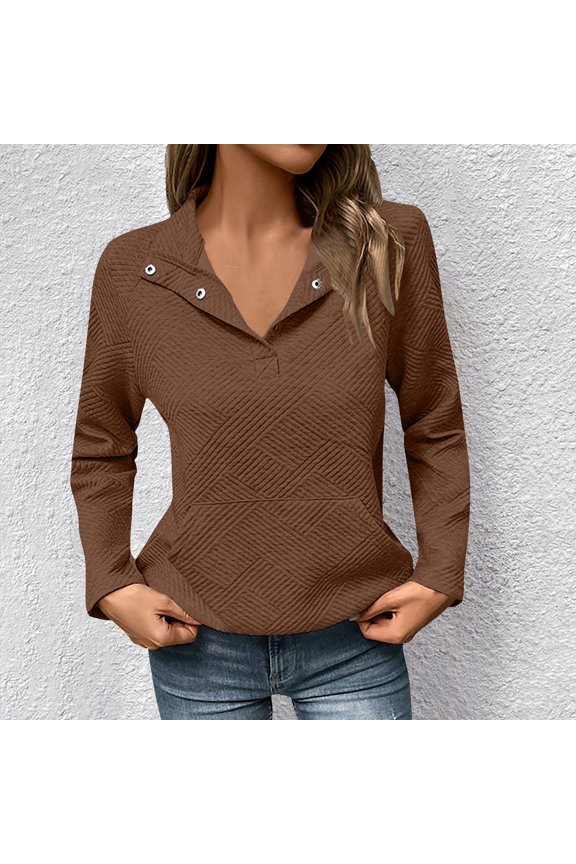 Women's Sweatshirt with Long Sleeves Low V-neck Solid Color Shirts for Ladies Tummy Control Close Fitting Pullover Hoodies Daily Comfortabel Essentials