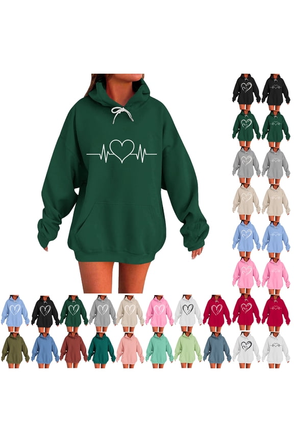 Women's Tops Casual Footprints Printing Raglan Long Sleeve Sweatshirt, Valentine's Day Blouse Green XL