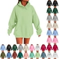 thumbnail image 1 of Lenago Women's Tops Casual Footprints Printing Raglan Long Sleeve Sweatshirt, Valentine's Day Blouse Light Green L, 1 of 10