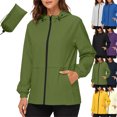 thumbnail image 1 of Lenago Women's Waterproof Full-Zip Breathable Hooded Jacket for Spring Summer, 1 of 9