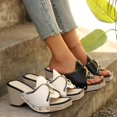 thumbnail image 1 of Lenago Women's Wedge Sandals Slip-On Flatform Shoes Soft Suede Comfortable Fit Boho Chic Perfect with Casual Dressy Summer Vacation Beach Fashion, 1 of 10