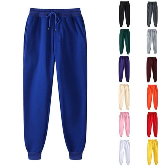 ZKCCNUK Womens Sweatpants Drawstring Elastic High Waist Velvet Thick Joggers Pants with Pockets