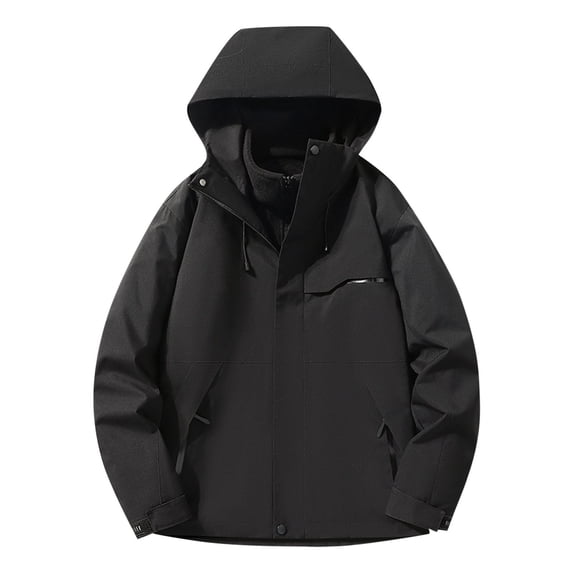 Lenago Womens Rain Jacket Waterproof Windbreaker Lightweight Jacket With Pockets Multiple Solid Colors Ladies' Spring Winter Hooded Pocket Zipper Jacket Outdoor Mountaineering Clothing Sports Jacket
