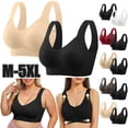thumbnail image 1 of Lenago Womens Sports Bra Plus Size 2Pcs Underwear Bra Everyday Underwear Beige M-6XL, 1 of 8